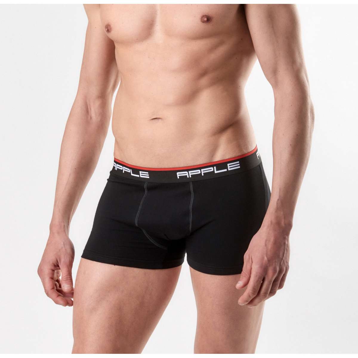 APPLE BOXER MEN΄S COTTON BOXER 0112934 2PACK BLACK / BLACK  - Μαύρο - M
